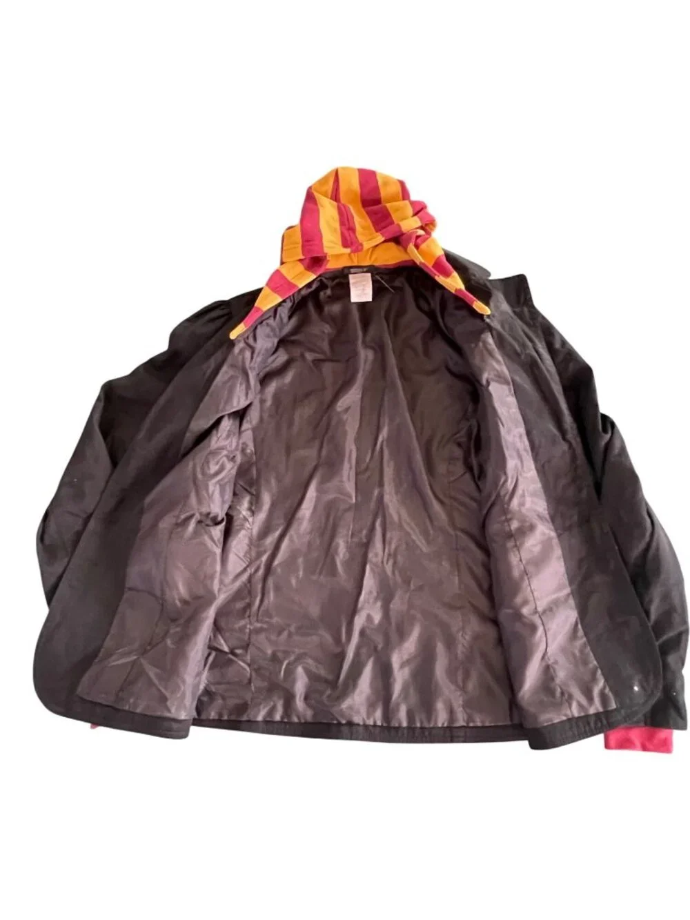 Harry Potter Gryffindor Womens Black Blazer With Striped Hood & Embroidered Cres - Picture 4 of 12